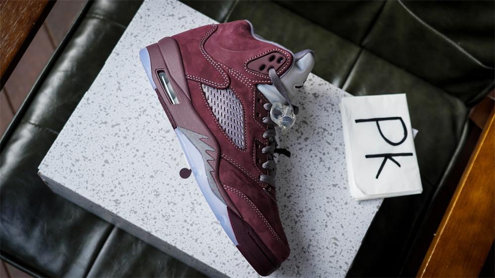 PK GOD Jordan 5 Retro Burgundy 2023 RETAIL MATERIALS READY TO SHIP